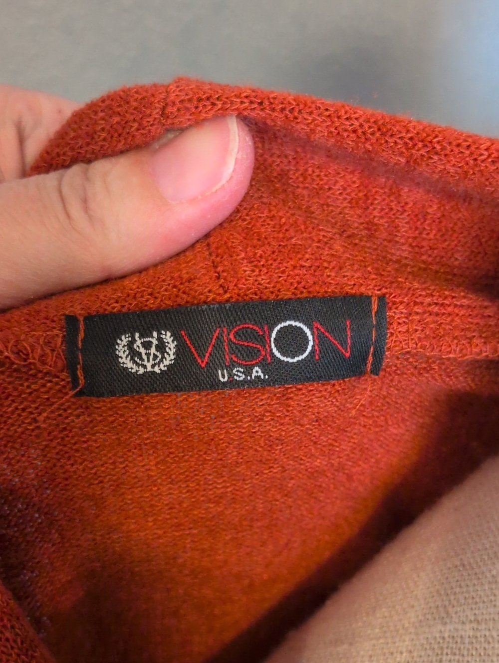 Vintage 90's Vision Aztec Print Southwest Open Front USA Made Cardigan Fall - Picture 7 of 8